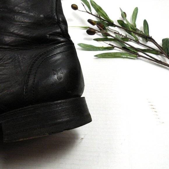 FRYE Sutton Engineer Black Lace up Boots 11 - Picture 6 of 11